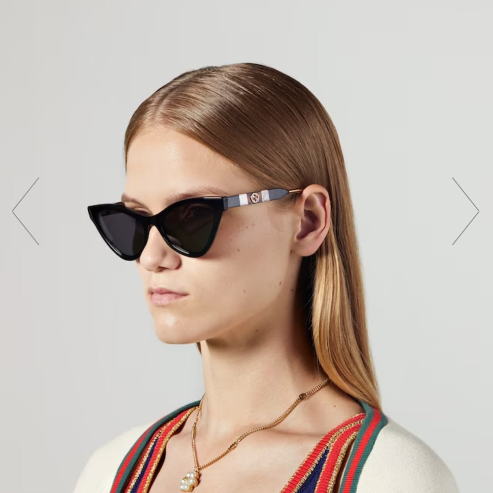 GUCCI CAT EYE ACETATE SUNGLASSES